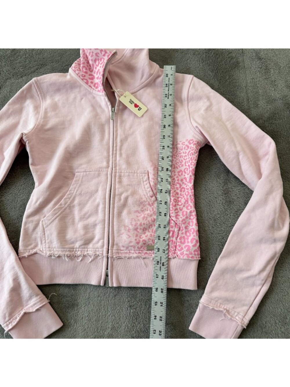 NWT Hidden Cult Pink Full Zip Sweatshirt Women's SMALL - Picture 4 of 6